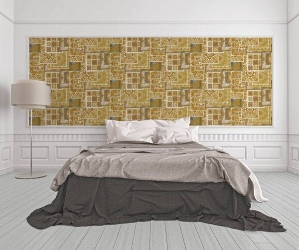 A.S. Création | Vliesová tapeta na zeď Versace 37048-4 | 0,70 x 10,05 m | bílá, krémová, zlatá, šedá, černá, hnědá