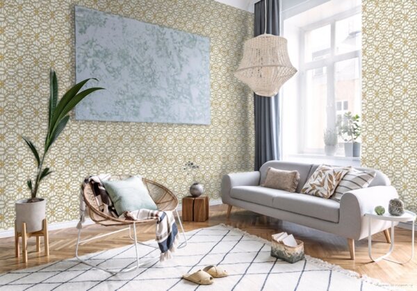 A.S. Création | Vliesová tapeta na zeď Versace 37049-2 | 0,70 x 10,05 m | bílá, šedá, metalická, zlatá