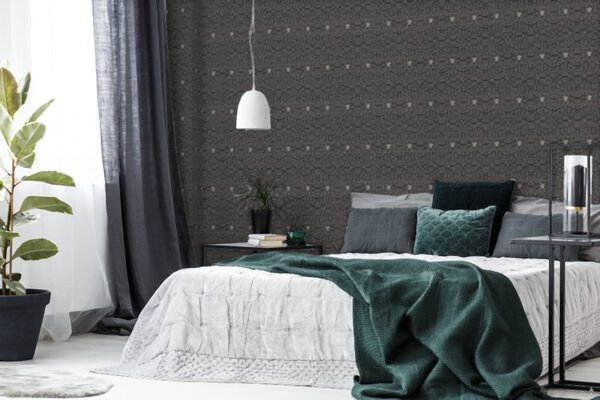 A.S. Création | Vliesová tapeta na zeď Versace 37049-4 | 0,70 x 10,05 m | černá, šedá
