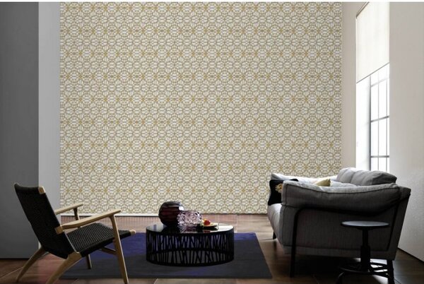A.S. Création | Vliesová tapeta na zeď Versace 37049-2 | 0,70 x 10,05 m | bílá, šedá, metalická, zlatá