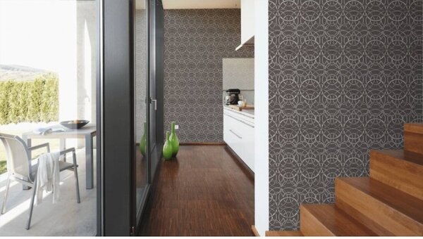 A.S. Création | Vliesová tapeta na zeď Versace 37049-5 | 0,70 x 10,05 m | hnědá, metalická, šedá