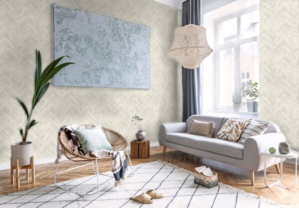A.S. Création | Vliesová tapeta na zeď Versace 37051-1 | 0,70 x 10,05 m | krémová, bílá, metalická