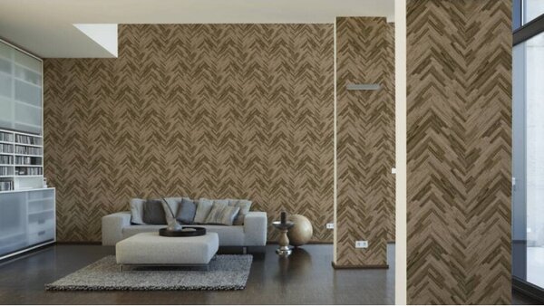 A.S. Création | Vliesová tapeta na zeď Versace 37051-2 | 0,70 x 10,05 m | hnědá, béžová