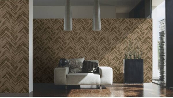 A.S. Création | Vliesová tapeta na zeď Versace 37051-2 | 0,70 x 10,05 m | hnědá, béžová