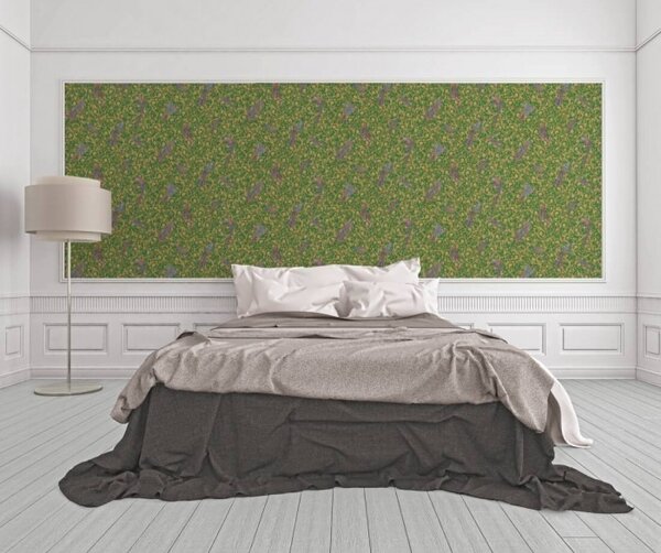 A.S. Création | Vliesová tapeta na zeď Versace 37053-3 | 0,70 x 10,05 m | zelená, žlutá, hnědá