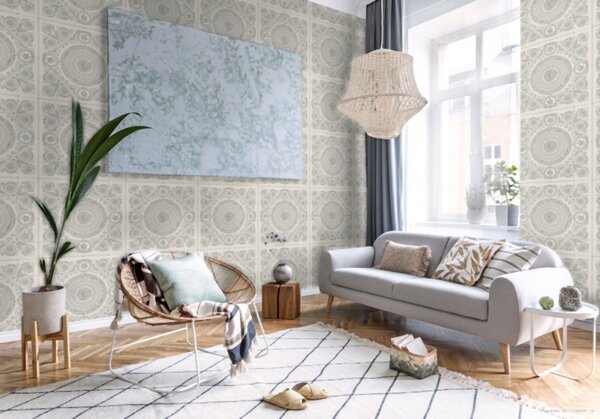 A.S. Création | Vliesová tapeta na zeď Versace 37055-5 | 0,70 x 10,05 m | metalická, bílá, krémová