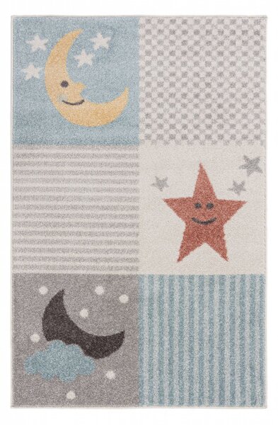 Hans Home | Dětský kusový koberec Bambino Rainbow night Grey/Multi