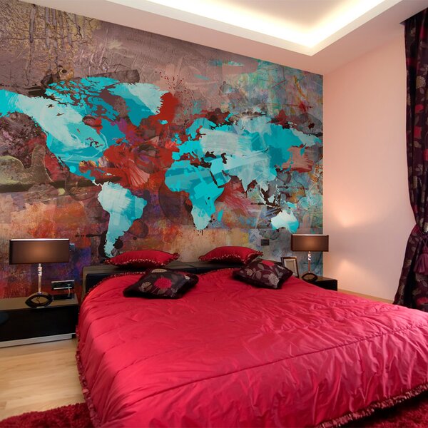 Fototapeta - Mapa světa jako umění I 200x154