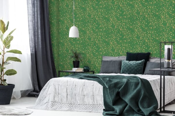 A.S. Création | Vliesová tapeta na zeď Versace 93585-6 | 0,70 x 10,05 m | zelená, žlutá, hnědá