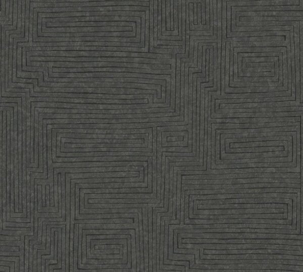 A.S. Création | Vliesová tapeta na zeď Ethnic Origin 37171-3 | 0,53 x 10,05 m | černá