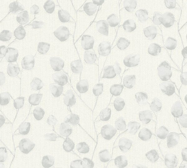 Vliesová tapeta na zeď Blooming 37005-2 | 0,53 x 10,05 m | šedá, krémová | A.S. Création