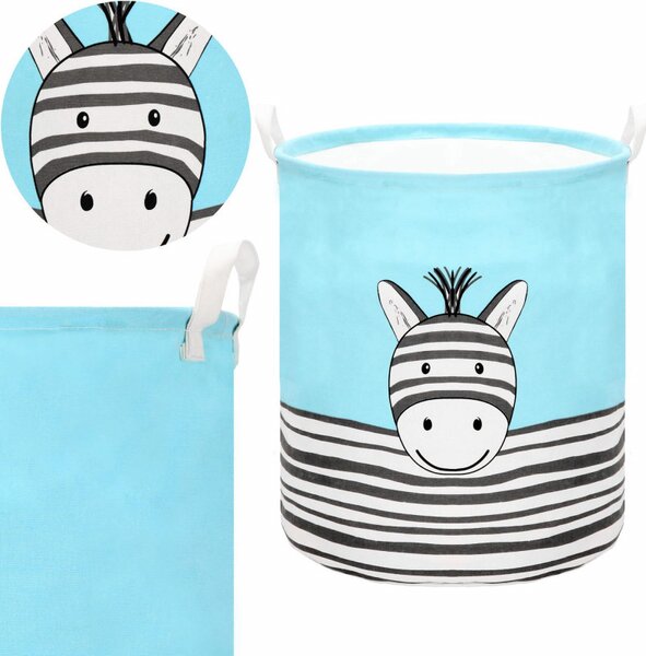 Úložný koš 80l, zebra SPRINGOS HA0109