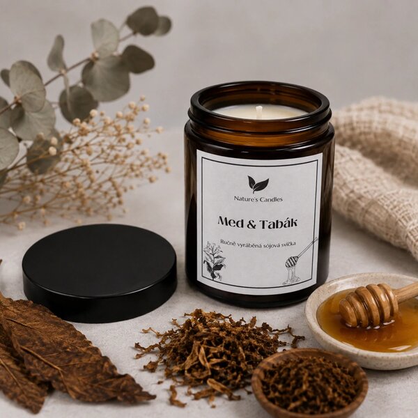 Sójová svíčka - Med & Tabák
