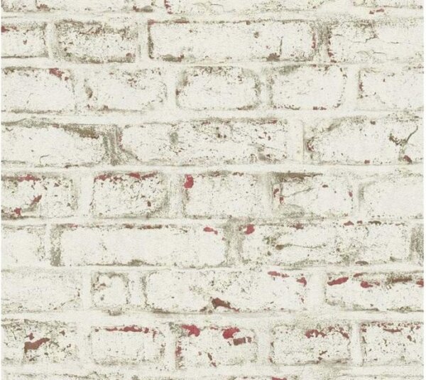 A.S. Création | Vliesová tapeta na zeď Trendwall 37162-1 | 0,53 x 10,05 m | červená, bílá, šedá