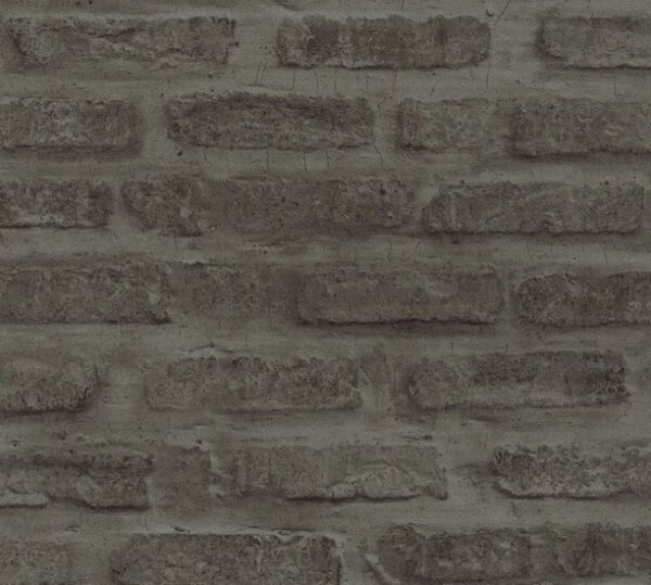 A.S. Création | Vliesová tapeta na zeď New Walls 37422-3 | 0,53 x 10,05 m | černá, šedá