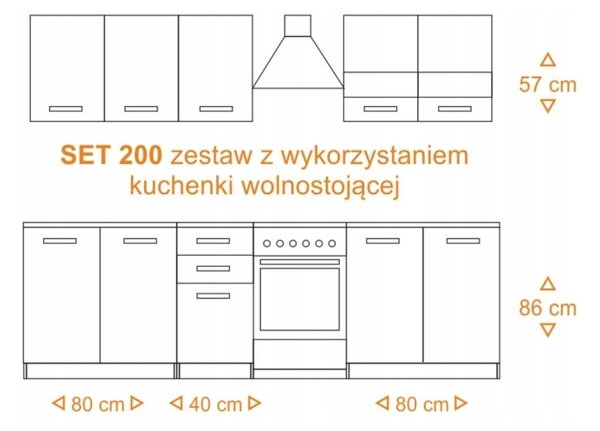 TP Living Kuchyňská linka MARINET bílá / dub artisan