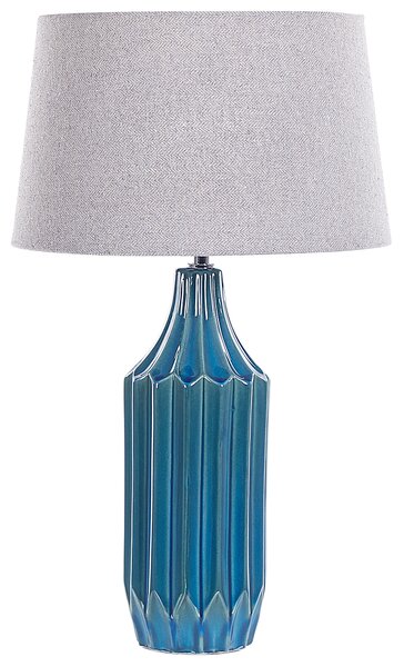 Keramická stolní lampa modrá ABAVA