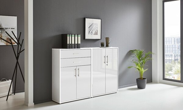 SKŘÍŇ NA ŠANONY, bílá, vysoce lesklá bílá, 168,8/113,6/33 cm MID.YOU - Online Only kancelářský nábytek, Online Only
