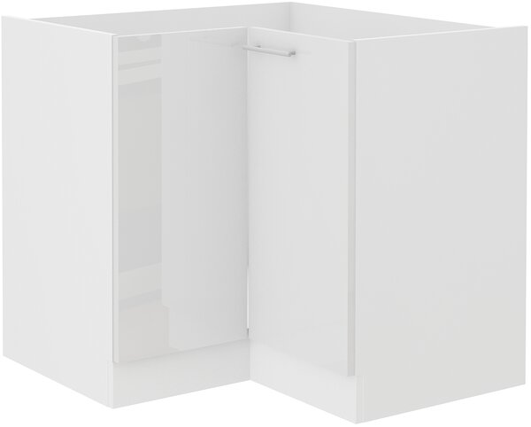 Rohová kuchyňská skříňka spodní 83 x 83 cm GOREN - Bílá lesklá