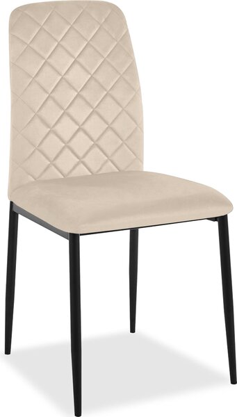 Čalouněná sametová židle MAVERIK Beige