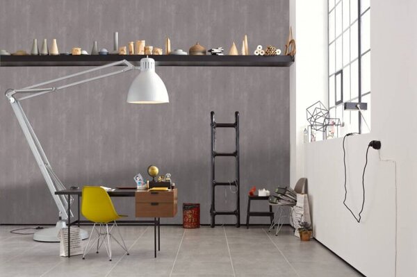 A.S. Création | Vliesová tapeta na zeď New Studio 37412-1 | 0,53 x 10,05 m | šedá