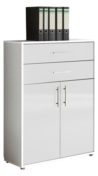 SKŘÍŇ NA ŠANONY, šedá, vysoce lesklá bílá, 84,4/227,2/33 cm MID.YOU - Online Only kancelářský nábytek, Online Only