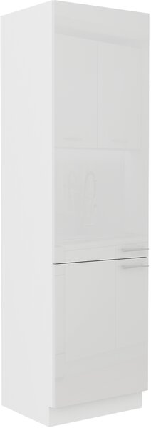 STL 60 cm skřínka vysoká pro lednici LARA Barevné provedení: Bílá / Bílý lesk