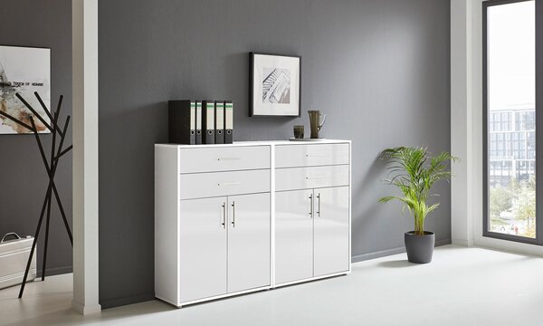 SKŘÍŇ NA ŠANONY, bílá, vysoce lesklá bílá, 168,8/113,6/33 cm MID.YOU - Online Only kancelářský nábytek, Online Only