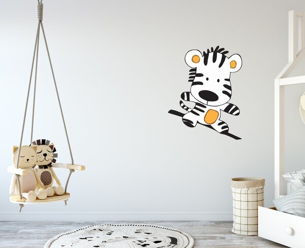 Dětské samolepky na zeď - Zebra Malá - 64 x 49 cm