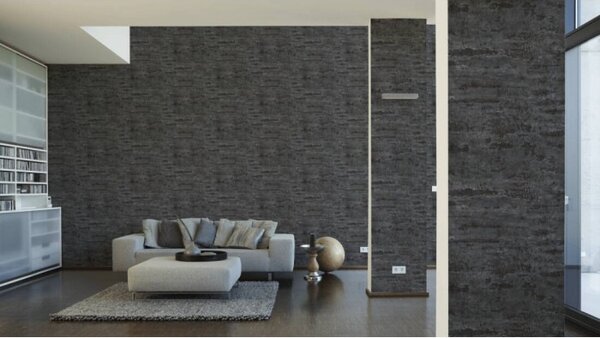 A.S. Création | Vliesová tapeta na zeď New Studio 37415-4 | 0,53 x 10,05 m | černá