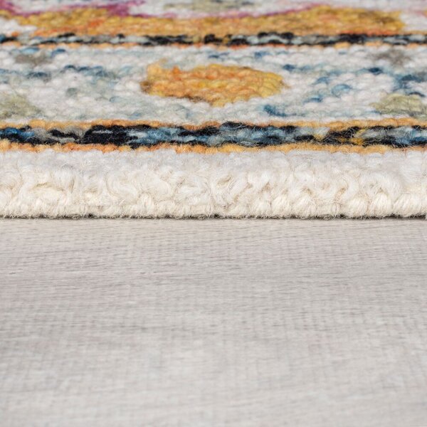 Flair Rugs, Kusový koberec Wool Loop Dahlia Yellow/Multi, 200x290, žlutá, ložnice