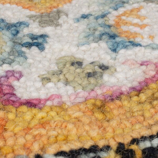 Flair Rugs, Kusový koberec Wool Loop Dahlia Yellow/Multi, 200x290, žlutá, ložnice