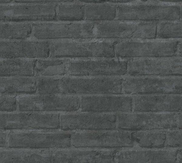 A.S. Création | Vliesová tapeta na zeď Industrial 37747-5 | 0,53 x 10,05 m | černá, šedá