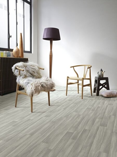 Beaulieu International Group, PVC podlaha - lino Polo 2126, na míru, šíře 2m,3m,4m, šedá, pěna, dětský pokoj
