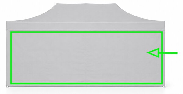 Boční plachta pro nůžkový stan 6m ALU Standard i Premium (stany 3x6m) barva Černá
