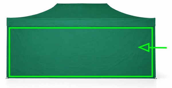 Boční plachta pro nůžkový stan 6m ALU Standard i Premium (stany 3x6m) barva Černá