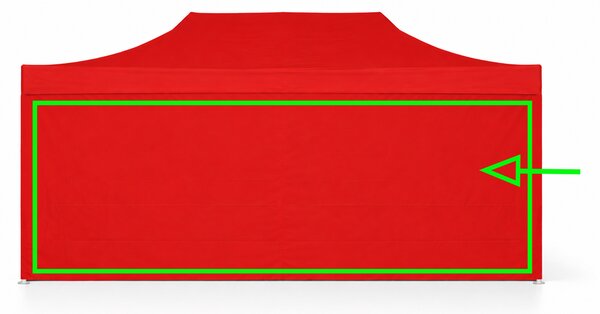 Boční plachta pro nůžkový stan 6m ALU Standard i Premium (stany 3x6m) barva Černá
