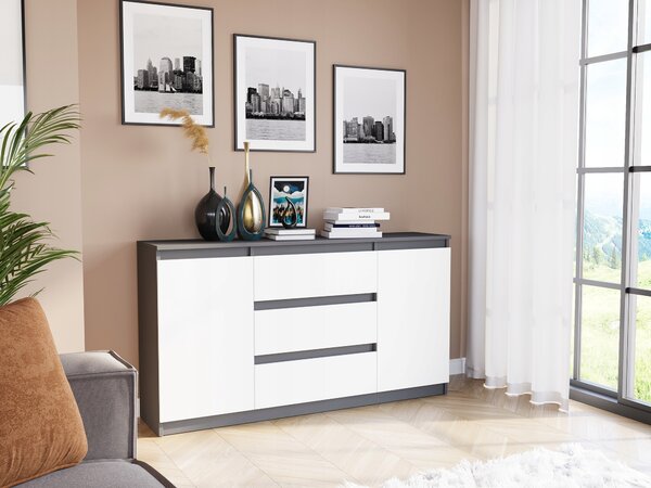 Komoda Framire 140 x 40 x 76 cm antracit matná