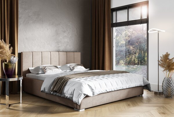 Čalouněná postel Tornero 180x200cm, béžová Jasmine