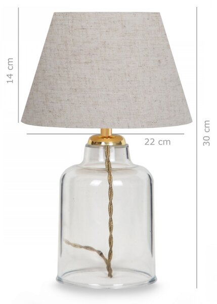 Opviq Stolní lampa Glastor 30 cm béžová