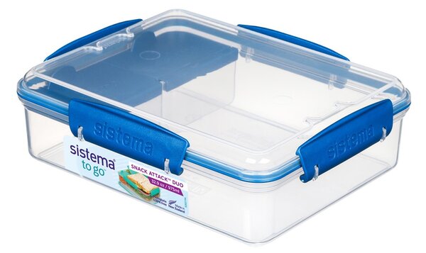 Sistema Svačinový box To Go Snack Attack Duo, 975 ml, modrá