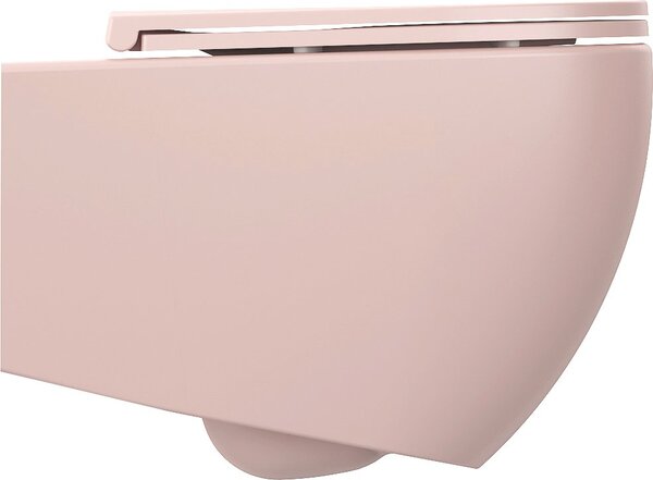 Isvea Isvea, INFINITY závěsná WC mísa, Rimless, 36,5x53cm, růžová Salmon, 10NF02005-2S