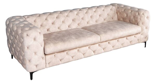 Designová sedačka Rococo 235 cm šampaňský samet