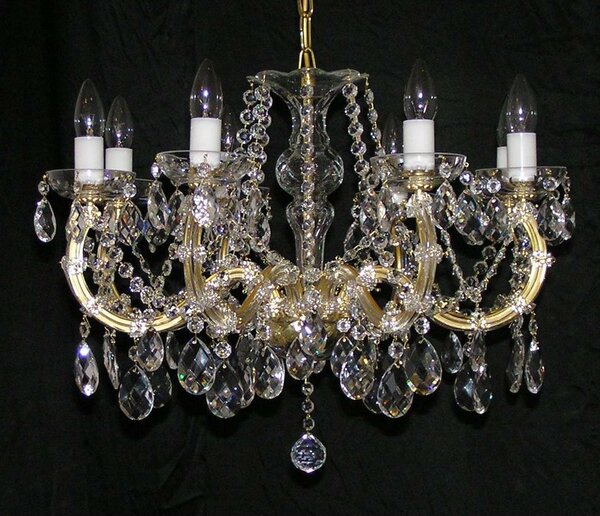 8 flames Maria Theresa crystal chandelier with cut almonds 14011-8-V-A
