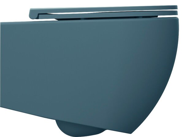 Isvea Isvea, INFINITY závěsná WC mísa, Rimless, 36,5x53cm, matná zelena Petrol, 10NF02005-2P