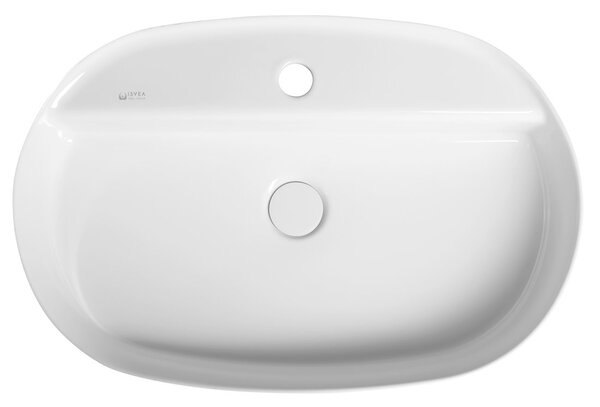 Isvea Isvea, INFINITY OVAL keramické umyvadlo na desku, 60x40 cm, bílá, 10NF65060