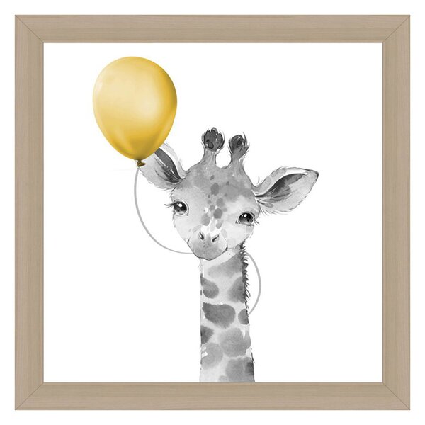 Ostaria Dětský dekorativní obraz Balloons 28 x 28 cm | 3 vzory Vzor: Žirafa