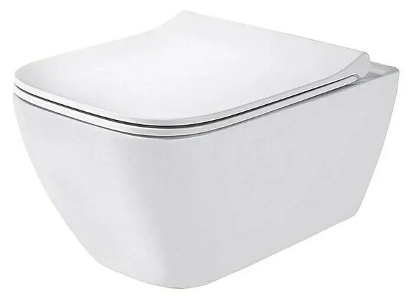 Geberit Smyle Square Závěsné WC se sedátkem, 33 × 35 × 54 cm, bez splachovacího kruhu