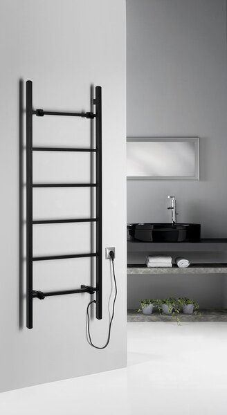Sapho Sapho, BARBO elektrický sušák 600x1600 mm, 160 W, hranatý, černá mat, BB906