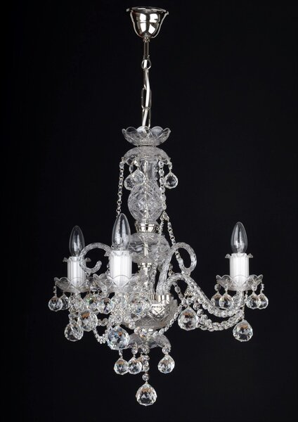 DBK GLASS 3 Arms small crystal chandelier with cut crystal balls 0730-3-RNK